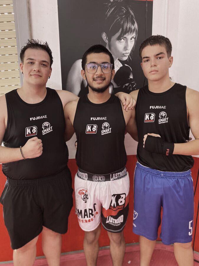 Equipo de competición con medallas
